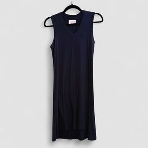 Southcott Navy Bamboo Blend Sleeveless V-Neck High Low Hem Dress Size 1